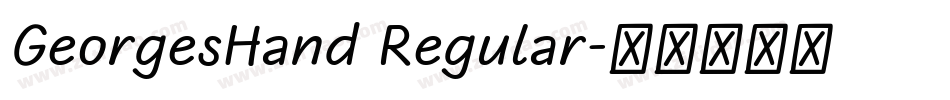 GeorgesHand Regular字体转换